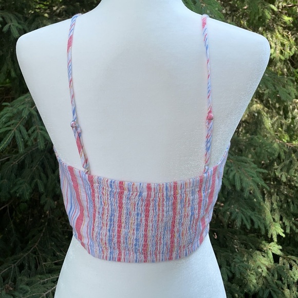 NWTS Forever 21 Multi color striped crop top - Picture 3 of 5